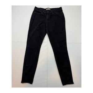 Signature by Levi Strauss Women 14 Black Mid Rise Skinny Jeans Stretch Denim